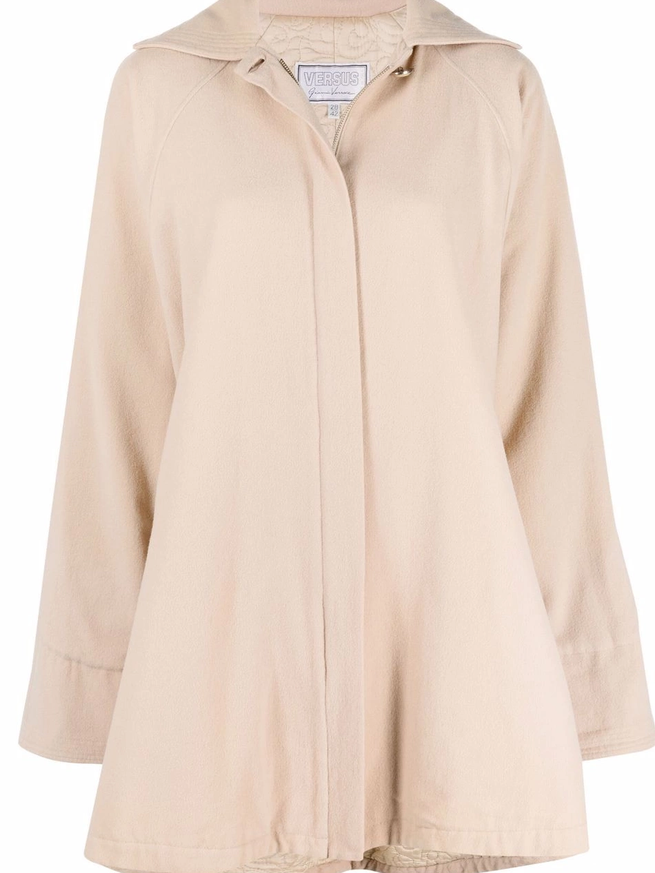 Affordable Women Versace 1980s coat zip-up flared 0629